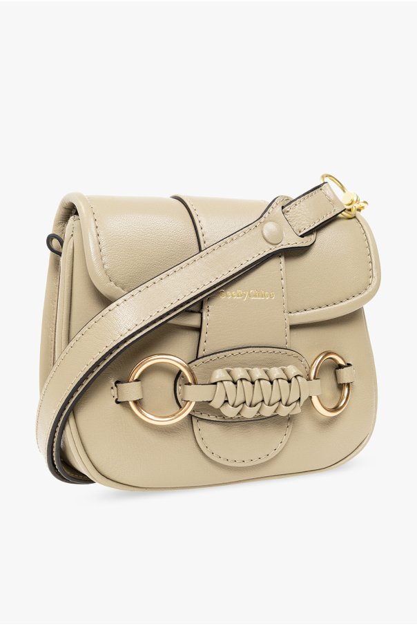 Chloe 刺繍ハイウエストミティスカト CHC23SJU04037 107 Grey 'Saddie' shoulder bag See By Chloé - chloe mini chloe c